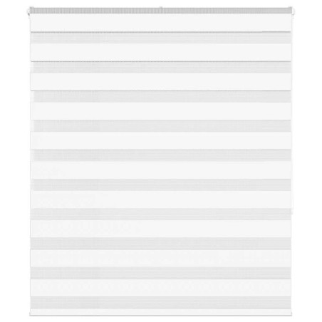 vidaXL Zebrarollo Weiß 125x150 cm Stoffbreite 120,9 cm Polyester