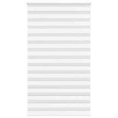 vidaXL Zebrarollo Weiß 135x200 cm Stoffbreite 130,9 cm Polyester