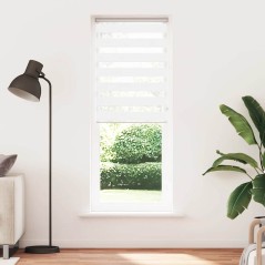vidaXL Zebrarollo Weiß 75x200 cm Stoffbreite 70,9 cm Polyester
