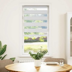 vidaXL Zebrarollo Weiß 55x100 cm Stoffbreite 50,9 cm Polyester