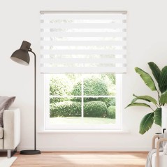 vidaXL Zebrarollo Weiß 155x230 cm Stoffbreite 150,9 cm Polyester