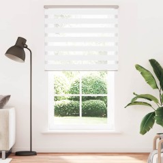 vidaXL Zebrarollo Weiß 130x230 cm Stoffbreite 125,9 cm Polyester