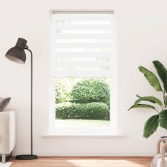 vidaXL Zebrarollo Weiß 100x230 cm Stoffbreite 95,9 cm Polyester
