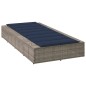 vidaXL Sonnenliege mit schwebender Auflage Grau Poly Rattan vidaXL Sonnenliege mit schwebender Auflage Grau Poly Rattan