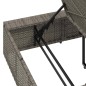vidaXL Sonnenliege mit schwebender Auflage Grau Poly Rattan vidaXL Sonnenliege mit schwebender Auflage Grau Poly Rattan