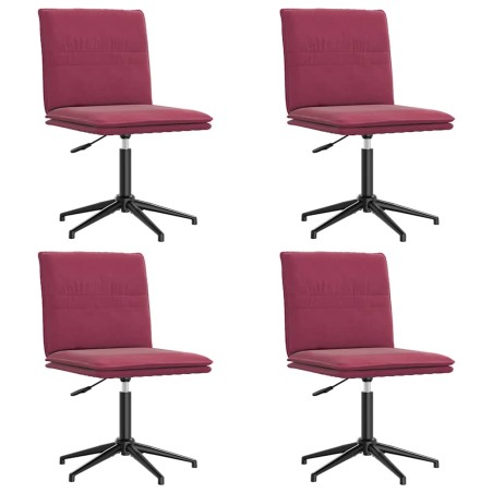 vidaXL Esszimmerstühle 4 Stk. Weinrot Samt