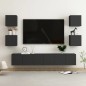 vidaXL 7-tlg. TV-Schrank-Set Schwarz Holzwerkstoff vidaXL 7-tlg. TV-Schrank-Set Schwarz Holzwerkstoff