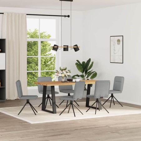 vidaXL Esszimmerstühle 6 Stk. Hellgrau Stoff
