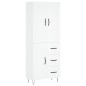 Highboard Weiß 69,5x34x180 cm Holzwerkstoff Highboard Weiß 69,5x34x180 cm Holzwerkstoff