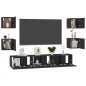 vidaXL 7-tlg. TV-Schrank-Set Schwarz Holzwerkstoff vidaXL 7-tlg. TV-Schrank-Set Schwarz Holzwerkstoff