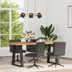 vidaXL Esszimmerstühle 4 Stk. Schwarz Kunstleder