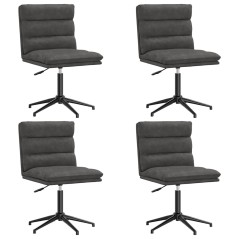 vidaXL Esszimmerstühle 4 Stk. Schwarz Kunstleder