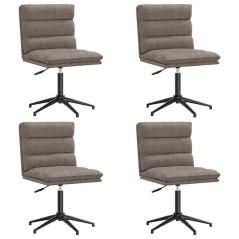 vidaXL Esszimmerstühle 4 Stk. Grau Kunstleder