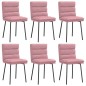 vidaXL Esszimmerstühle 6 Stk. Rosa Samt