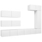 vidaXL 7-tlg. TV-Schrank-Set Weiß Holzwerkstoff vidaXL 7-tlg. TV-Schrank-Set Weiß Holzwerkstoff