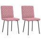 vidaXL Esszimmerstühle 2 Stk. Rosa Samt