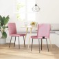 vidaXL Esszimmerstühle 2 Stk. Rosa Samt