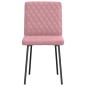 vidaXL Esszimmerstühle 2 Stk. Rosa Samt