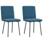 vidaXL Esszimmerstühle 2 Stk. Blau Samt