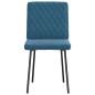 vidaXL Esszimmerstühle 2 Stk. Blau Samt