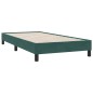 vidaXL Boxspringbett mit Matratze Dunkelgrün 90x210 cm Samt