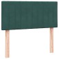 vidaXL Boxspringbett mit Matratze Dunkelgrün 90x210 cm Samt