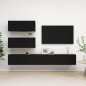 4-tlg. TV-Schrank-Set Schwarz Holzwerkstoff 4-tlg. TV-Schrank-Set Schwarz Holzwerkstoff