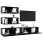 4-tlg. TV-Schrank-Set Schwarz Holzwerkstoff 4-tlg. TV-Schrank-Set Schwarz Holzwerkstoff