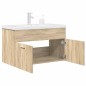 vidaXL Waschbeckenunterschrank Einbaubecken Wasserhahn Sonoma-Eiche vidaXL Waschbeckenunterschrank Einbaubecken Wasserhahn Sonoma-Eiche
