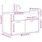vidaXL Waschbeckenunterschrank Einbaubecken Wasserhahn Sonoma-Eiche vidaXL Waschbeckenunterschrank Einbaubecken Wasserhahn Sonoma-Eiche