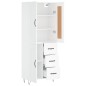 Highboard Weiß 69,5x34x180 cm Holzwerkstoff Highboard Weiß 69,5x34x180 cm Holzwerkstoff
