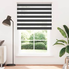 vidaXL Zebrarollo Schwarz 150x200 cm Stoffbreite 145,9 cm Polyester