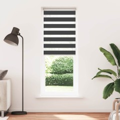 vidaXL Zebrarollo Schwarz 85x230 cm Stoffbreite 80,9 cm Polyester