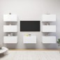 TV-Schränke 7 Stk. Weiß 30,5x30x60 cm Holzwerkstoff TV-Schränke 7 Stk. Weiß 30,5x30x60 cm Holzwerkstoff