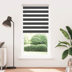 vidaXL Zebrarollo Schwarz 115x230 cm Stoffbreite 110,9 cm Polyester