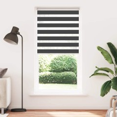 vidaXL Zebrarollo Schwarz 95x230 cm Stoffbreite 90,9 cm Polyester