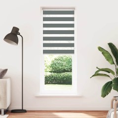 vidaXL Zebrarollo Dunkelgrau 85x200 cm Stoffbreite 80,9 cm Polyester