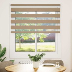 vidaXL Zebrarollo Sandbraun 135x150 cm Stoffbreite 130,9 cm Polyester