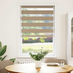 vidaXL Zebrarollo Sandbraun 75x100 cm Stoffbreite 70,9 cm Polyester