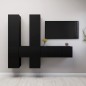7-tlg. TV-Schrank-Set Schwarz Holzwerkstoff 7-tlg. TV-Schrank-Set Schwarz Holzwerkstoff