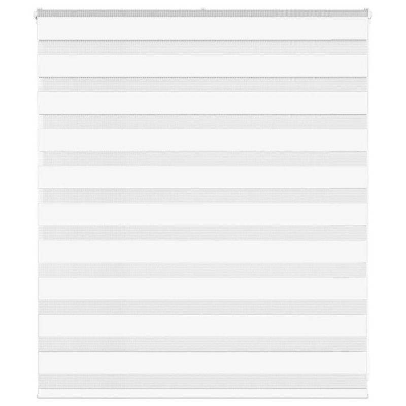 vidaXL Zebrarollo Weiß 125x100 cm Stoffbreite 120,9 cm Polyester vidaXL Zebrarollo Weiß 125x100 cm Stoffbreite 120,9 cm Polyester