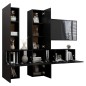 7-tlg. TV-Schrank-Set Schwarz Holzwerkstoff 7-tlg. TV-Schrank-Set Schwarz Holzwerkstoff