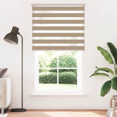 vidaXL Zebrarollo Sandbraun 120x200 cm Stoffbreite 115,9 cm Polyester