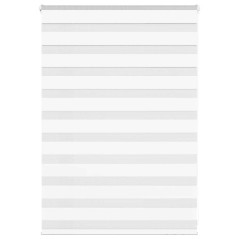 vidaXL Zebrarollo Weiß 100x100 cm Stoffbreite 95,9 cm Polyester