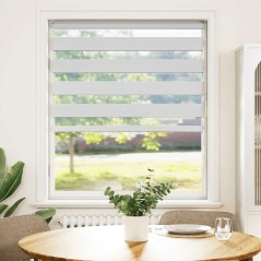 vidaXL Zebrarollo Weiß 100x100 cm Stoffbreite 95,9 cm Polyester