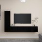 vidaXL 4-tlg. TV-Schrank-Set Schwarz Holzwerkstoff vidaXL 4-tlg. TV-Schrank-Set Schwarz Holzwerkstoff