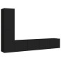 vidaXL 4-tlg. TV-Schrank-Set Schwarz Holzwerkstoff vidaXL 4-tlg. TV-Schrank-Set Schwarz Holzwerkstoff