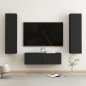 3-tlg. TV-Schrank-Set Schwarz Holzwerkstoff 3-tlg. TV-Schrank-Set Schwarz Holzwerkstoff
