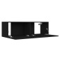 3-tlg. TV-Schrank-Set Schwarz Holzwerkstoff 3-tlg. TV-Schrank-Set Schwarz Holzwerkstoff