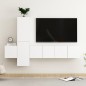 5-tlg. TV-Schrank-Set Weiß Holzwerkstoff 5-tlg. TV-Schrank-Set Weiß Holzwerkstoff